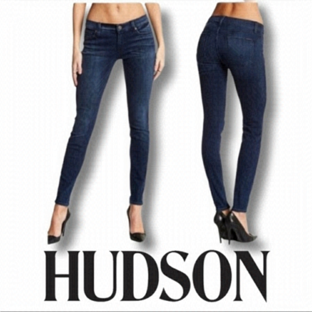 HUDSON Size 25 Krista Super Skinny Jeans Indigo Requiem Wash